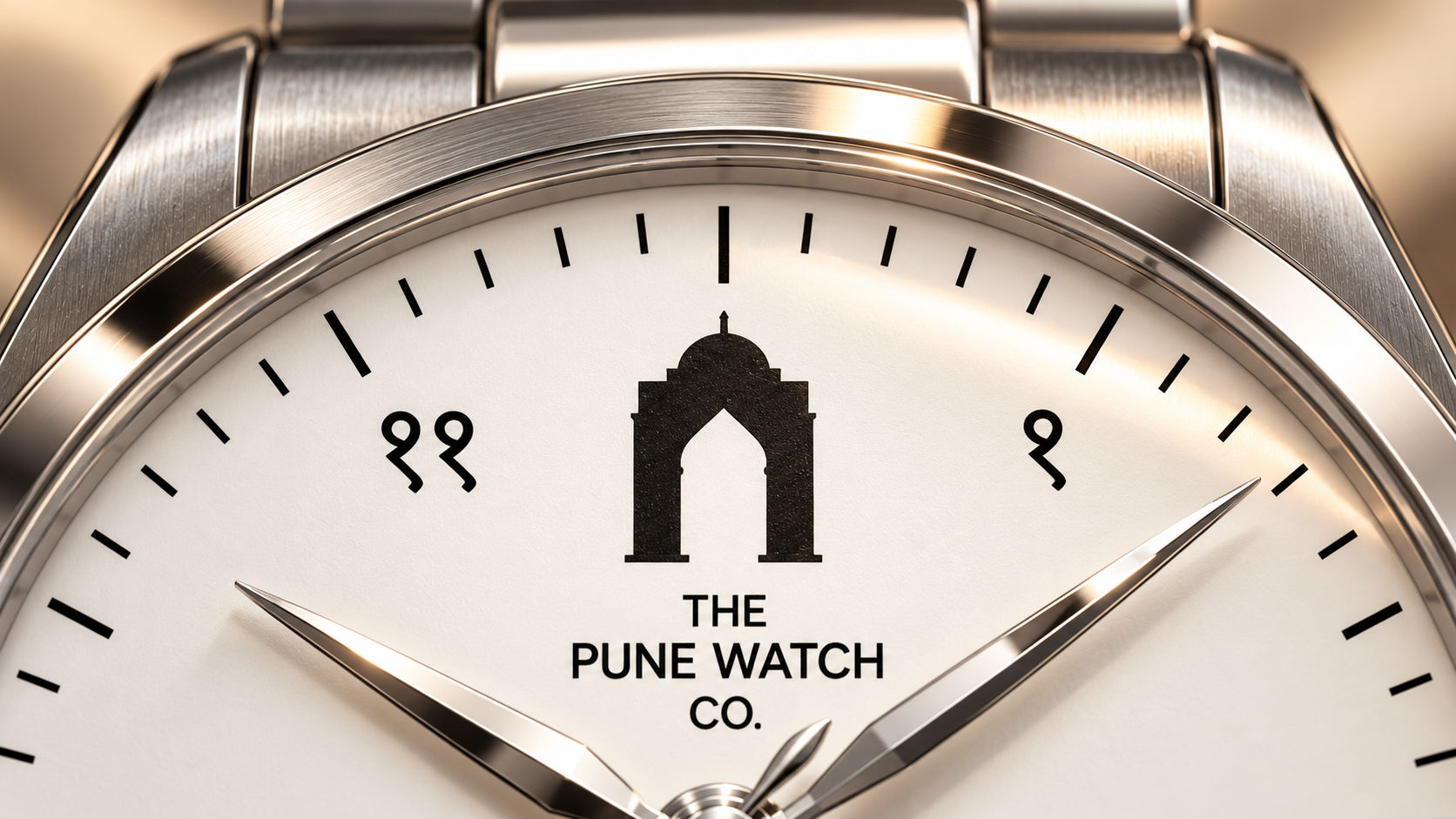 Close-up of the Pune Arch at twelve o'clock on THE ORIGIN dial